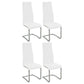 Montclair High Back Dining Chairs Black and Chrome (Set of 4)