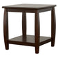 Dixon Square End Table with Bottom Shelf Espresso