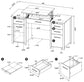 Dylan 4-drawer Lift Top Office Desk