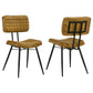 Misty Padded Side Chairs Camel and Black (Set of 2)