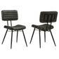 Partridge Padded Side Chairs Espresso and Black (Set of 2)