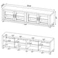 Sachin 4-door Engineered Wood 79-inch TV Stand Dark Pine