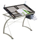 Melo 3-Drawer Drafting Desk Champagne