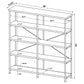 Analiese 4-shelf Open Bookcase Grey Driftwood