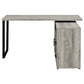 Hertford L-shape Office Desk with Storage Grey Driftwood