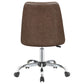 Althea Upholstered Tufted Back Office Chair Brown and Chrome