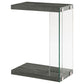 Colby Accent Table Weathered Grey and Clear