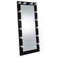 Zayan Full Length Floor Mirror With Lighting Black High Gloss